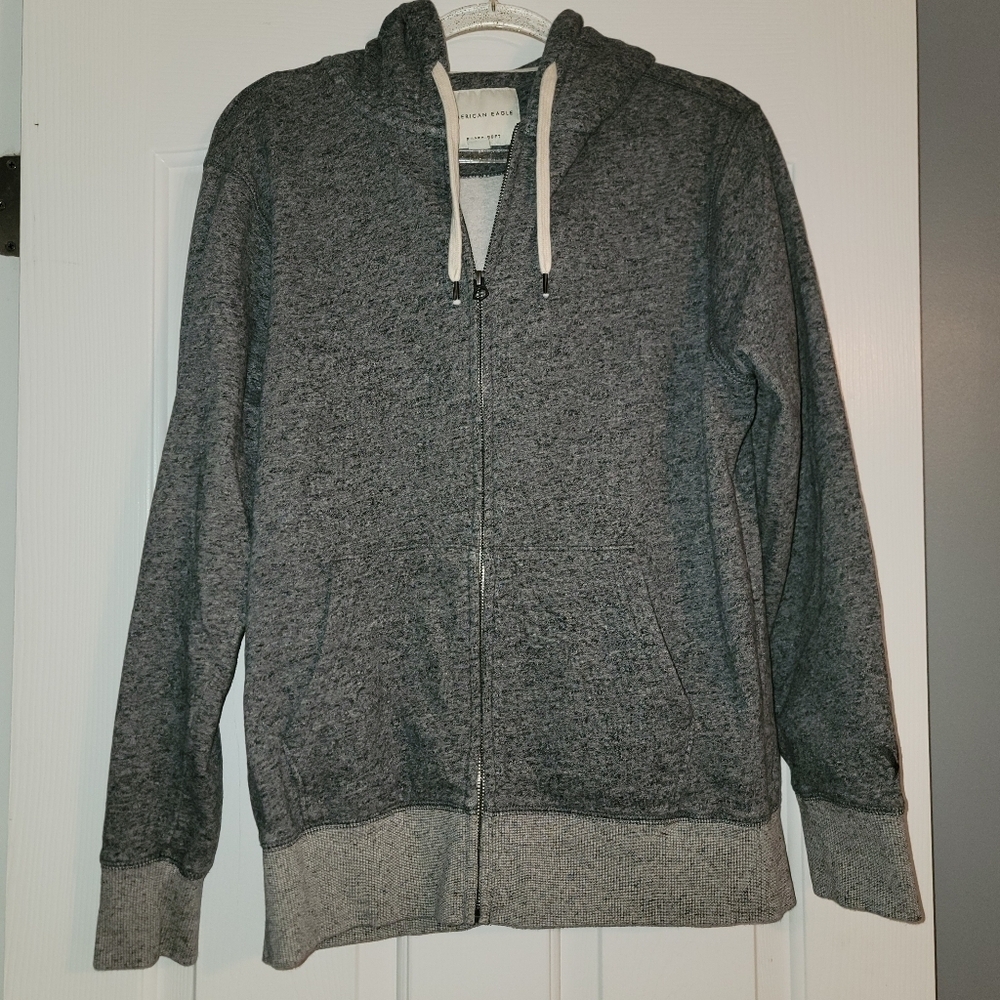 American Eagle Outfitters Charcoal Zip-Up Hoodie Jacket